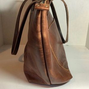 Large leather zipper tote from Portland Leather